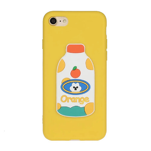 Coque en TPU + PU poupée animale enduite bouteille pour votre Apple iPhone 7/8 4.7 pouces