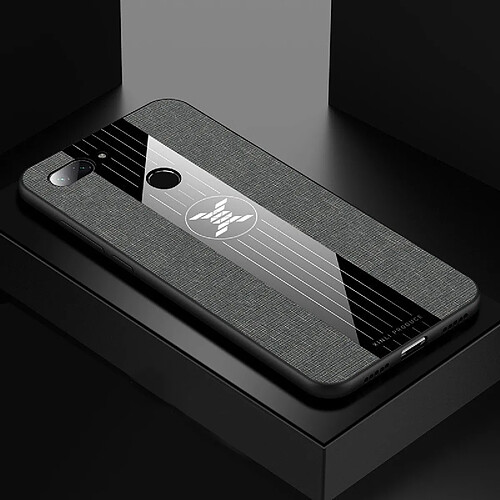 Wewoo Coque Souple Pour Xiaomi Mi 8 Lite XINLI tissu cousu Texture TPU antichoc de protection Gris