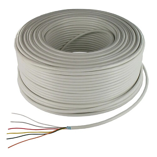 cable alarme souple - 6 x 0,22 mm - couronne de 100 mètres