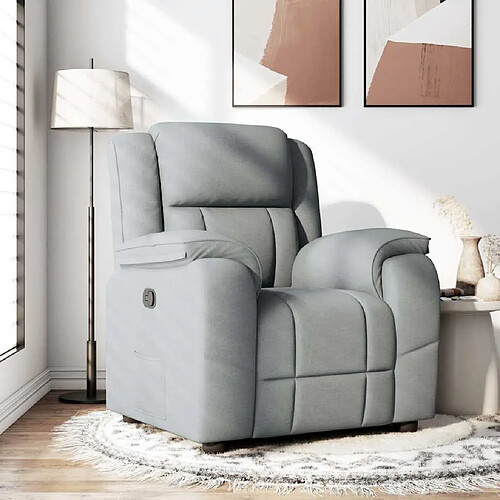 vidaXL Fauteuil inclinable Gris clair Tissu