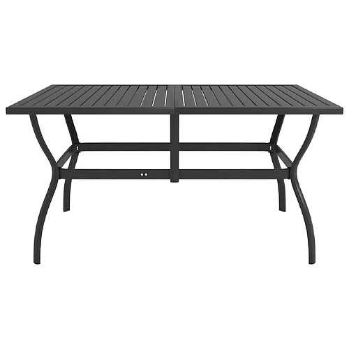 Maison Chic Table de jardin | Table d'extérieur Anthracite 140x80x72 cm Acier -GKD78850