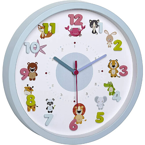 Horloge murale à quartz TFA Dostmann Little Animals 60.3051.14 30.9 cm x 4.4 cm bleu clair 1 pc(s)