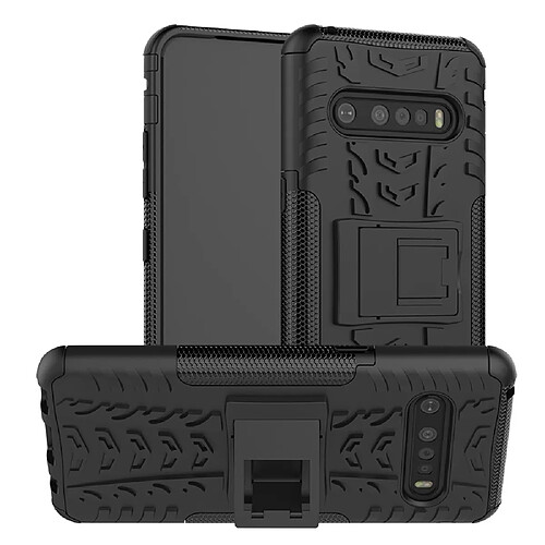 Coque en TPU hybride antidérapant avec béquille noir pour votre LG V60 ThinQ 5G