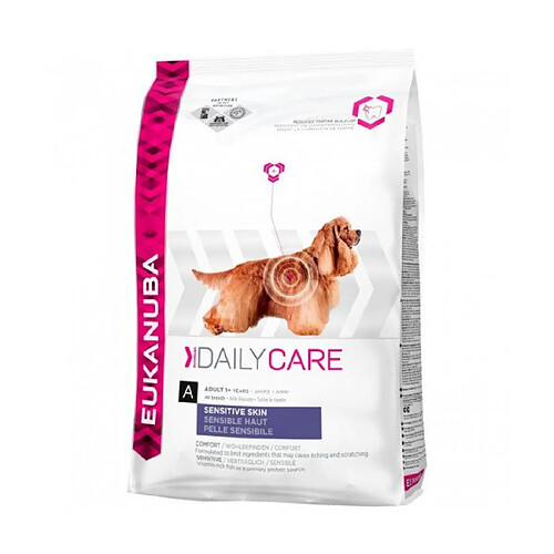 EUKANUBA DAILY CARE Croquettes premium pour chiens adultes a Peau Sensible - Au Poisson - 2,3kg