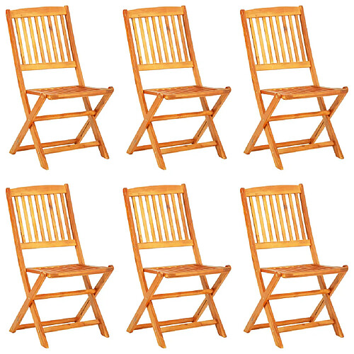 Maison Chic Mobilier à dîner de jardin pliable 7 pcs,Table et chaises d'extérieur Bois d'acacia solide -GKD915678