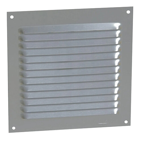 grille d'aération - a visser - persienne - alu - gris - 200 x 200 mm - nicoll 1lm2020g