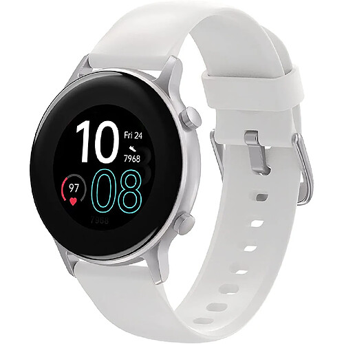 Chrono Montre Connectée Urun, tracker d'activité GPS intégré pour femmes et hommes, tracker de fitness avec moniteur d'oxygène dans le sang et moniteur de fréquence cardiaque, podomètre étanche 5ATM pour iPhone Samsung et Android(blanc)