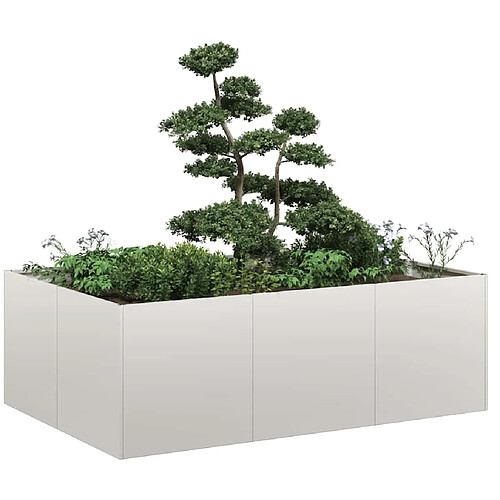 vidaXL Jardinière 120x80x40 cm acier inoxydable