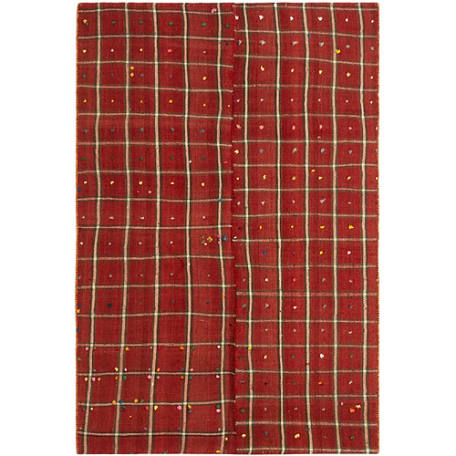 Vidal Tapis de laine 202x133 rouge Jajim