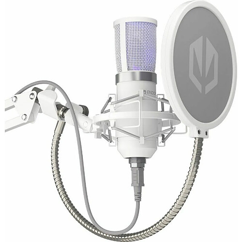 ENDORFY Solum Streaming Onyx White, Microphone d'ordinateur USB de Haute qualité | EY1B005