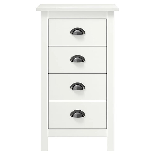 Maison Chic Commode Buffet - Meuble de rangement Hill Blanc 46x35x80 cm Bois de pin solide -GKD65121