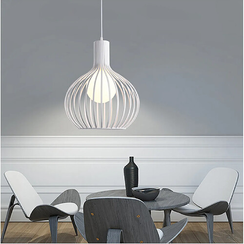 Stoex Plafonnier Antique Blanc Lustre Créatif Rétro Suspension Luminaire Réglable en Hauteur E27