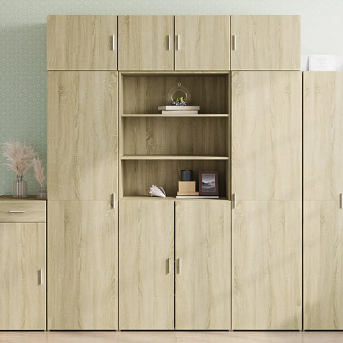 vidaXL Buffet haut chêne sonoma 80x42,5x185 cm bois d'ingénierie