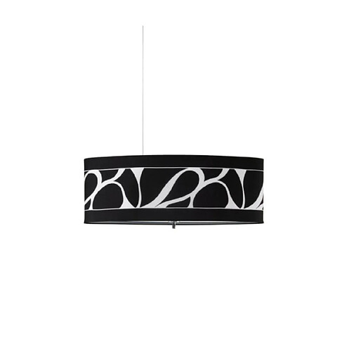 Luminaire Center Suspension Manhattan Chrome poli, blanc givré