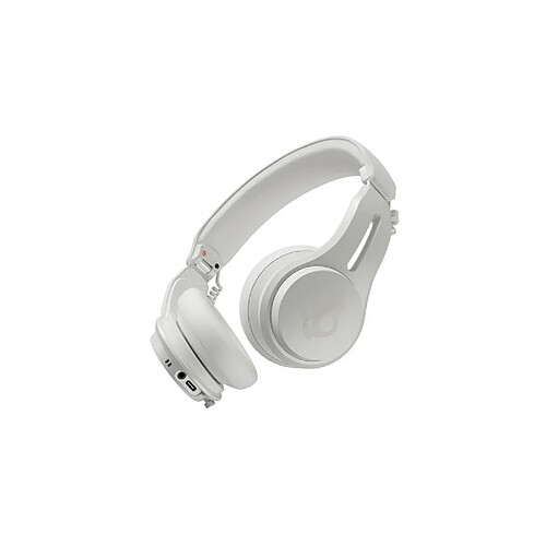 Casque arceau supra aural sans fil Bluetooth Skullcandy Icon ANC avec réduction de bruit active Blanc et orange