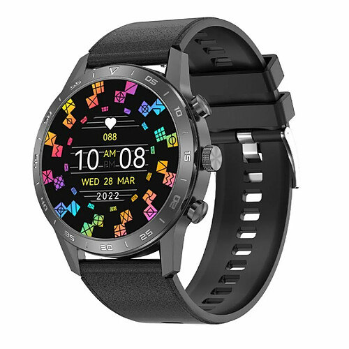 Dt70+ Smartwatch Pour Hommes Ip68 Montre Intelligente Étanche Avec Moniteur De Pression Artérielle De Bracelet En Silicone Noir