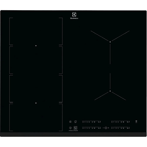 Table de cuisson à induction 60cm 4 feux 7350w noir - eiv654 - ELECTROLUX