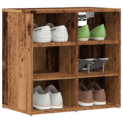 vidaXL Armoire à chaussures vieux bois 52x30x50 cm