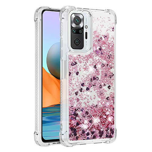 Coque en TPU Amortissement dynamique des sables mouvants or rose pour votre Xiaomi Redmi Note 10 Pro Max