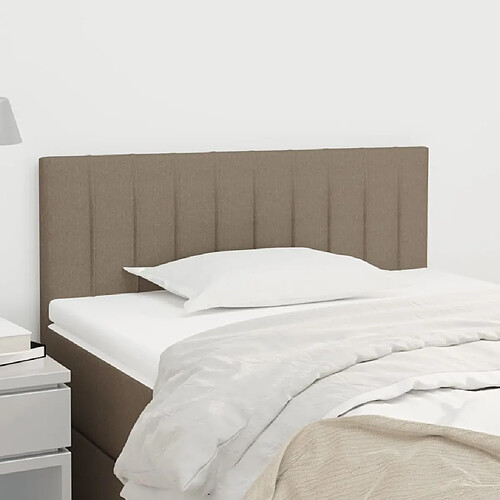 vidaXL Tête de lit Taupe 100x5x78/88 cm Tissu