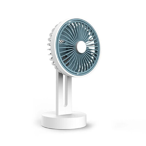 (Bleu) Ventilateur de Bureau Sans Fil Portable Mini Ventilateur Électrique de Table 3 Vitesses de Vent pour le Chargement USB des Étudiants de Bureau