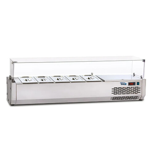 Vitrine Réfrigérée pour Table à Pizza GN 1/3 - Largeur 1200 - Sofraca