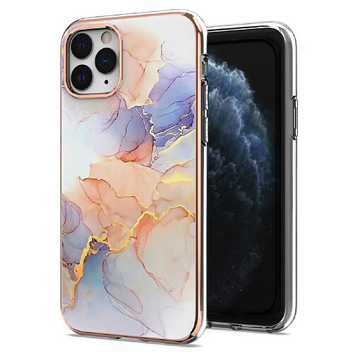 Coque en TPU anti-empreintes digitales, électroplaqué IMD IML Voie lactée marbre blanc pour votre iPhone 11 Pro Max 6.5 pouces