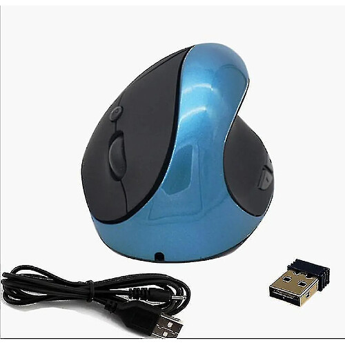 Universal Souris de souris verticales ergonomiques sans fil optique pour ordinateur portable PC, bleu