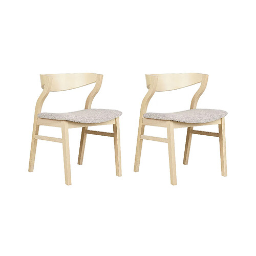 Beliani Chaise de salle à manger Set de 2 Beige MAROA