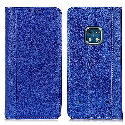 Etui en PU texture litchi, auto-absorbée avec support bleu pour votre Nokia XR20