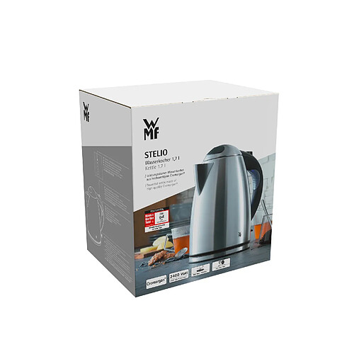 WMF Stelio 04.1302.0012 bouilloire 1,7 L Noir, Acier inoxydable 2400 W