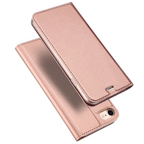 Dux Ducis Etui en PU avec porte-carte or rose pour votre Apple iPhone SE 2/iPhone 9