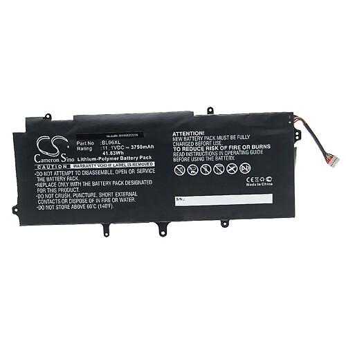 vhbw Batterie compatible avec HP EliteBook Folio 1040 G1 (E4A65AV), Folio 1040 G1(F0G82AV) ordinateur portable Notebook (3750mAh, 11,1V, Li-polymère)