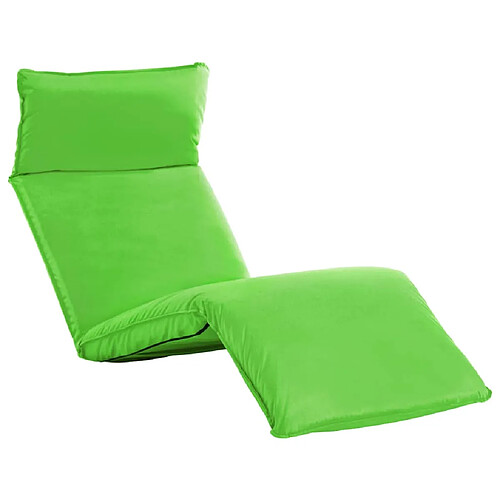 Helloshop26 Transat chaise longue bain de soleil lit de jardin terrasse meuble d'extérieur pliable tissu oxford vert 02_0012892