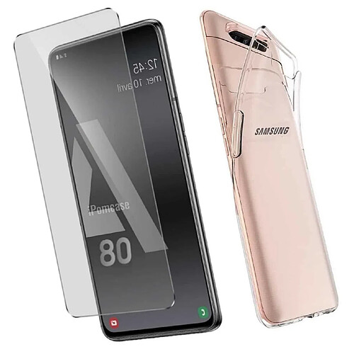 Ipomcase Coque de protection pour Samsung Galaxy A80 / A90 avec Protection d'écran en Verre Trempé