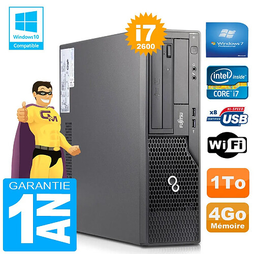 PC Fujitsu Esprimo E500 E85+ SFF Core I7-2600 RAM 4Go Disque 1 To Wifi W7 · Occasion