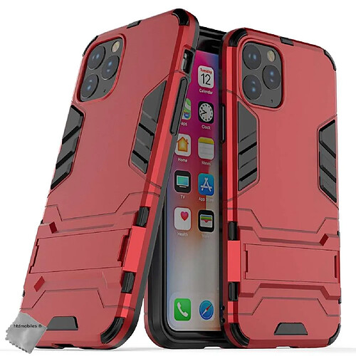 Htdmobiles Coque rigide anti choc pour Apple iPhone 11 Pro Max + film ecran - ROUGE