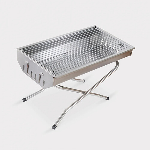 MR TUZZA Barbecue au charbon de bois portable pliant en acier de camping Poplar