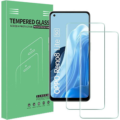 X2 Verres Trempes Pour Oppo Reno 8 Lite 5G Little Boutik®