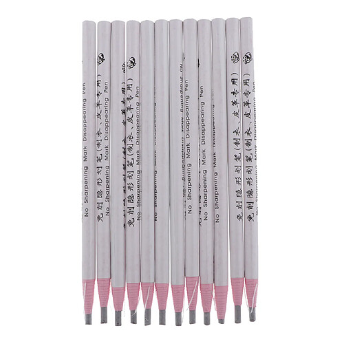 12pcs Tailor Chalk Pencil Marqueurs Peel-Off Crayons Pour Tissu Gris