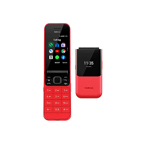 Nokia 2720 Flip 4G Rouge Dual SIM avec Google Assistant et bouton d'urgence