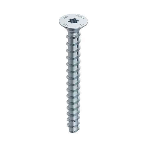 HECO MULTI MONTI plus F Vis d'ancrage 6,0 x 80mm, Vis à béton, Tête fraisée, T-Drive, Zingué bleu, A2K 50 pcs. (48501)