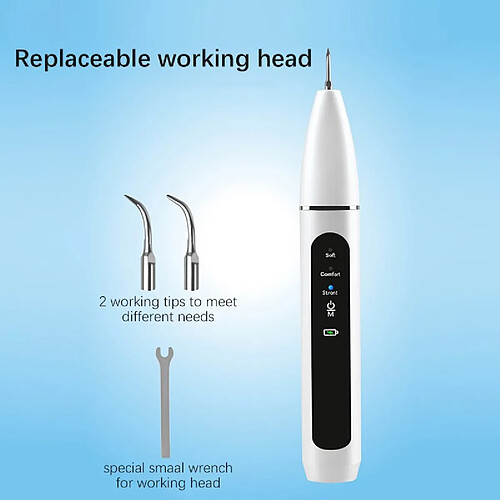 Universal Démaquillant de groove de molde dentaire à ultrasons électrique 3 mode de travail remplaçable conseils de travail plaque dentaire tartare démaquillant de tache | brosse à dents électrique