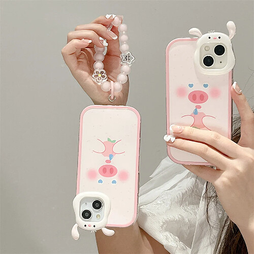 GUPBOO Étui pour iPhone13 Cochon qui coule amusant coque de téléphone portable fille silicone