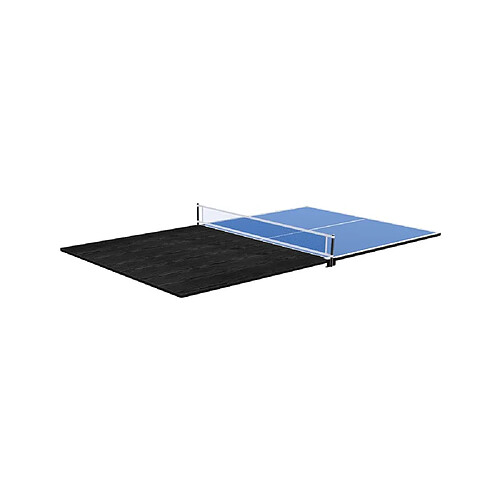 Jardindeco Plateau 2 en 1 dinatoire et Ping Pong pour billard convertible table 6 personnes Texas noir boisé.