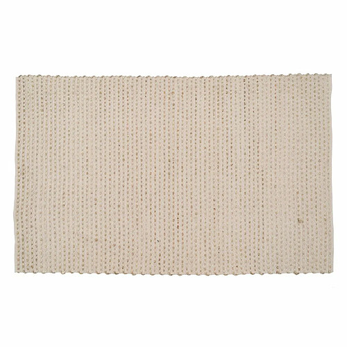 BigBuy Home Tapis Blanc Naturel 70 % coton 30 % Jute 200 x 290 cm