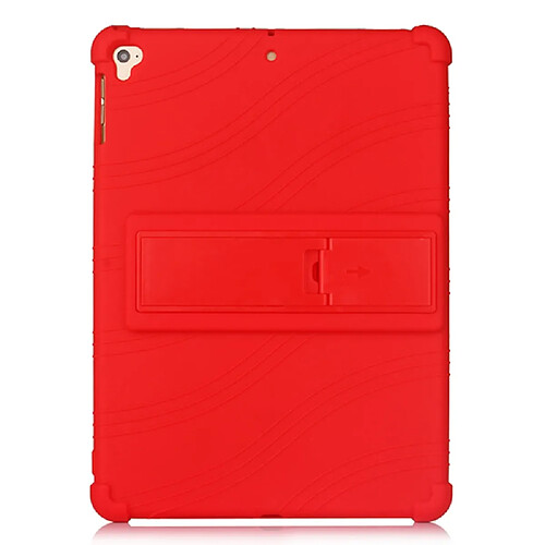 Coque en silicone Souple avec béquille rouge pour votre Apple iPad Air (2020)/iPad Air 2/iPad 9.7 pouces (2017)/iPad 9.7 pouces (2018)