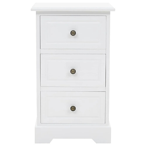 Helloshop26 Table de nuit chevet commode armoire meuble chambre mdf et bois de pin 35 x 32 x 59 cm 1402106