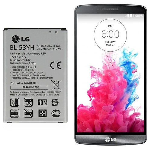 LG G3 BL-53YH - Batterie rechargeable Li-Ion Battery 3.8V 3000mAh - Batterie de remplacement d'origine