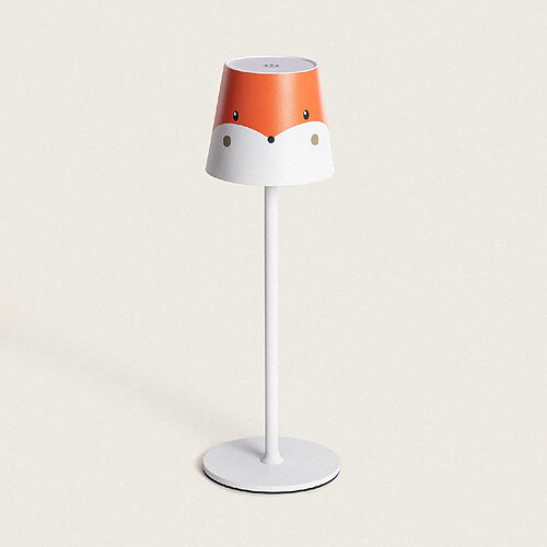 Ledkia Lampe à Poser LED Portable 3W Anisa Métal avec Batterie Rechargeable USB Orange